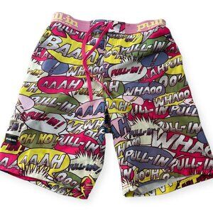 Pull-In Board Shorts Men's Multicolor Printed Beach Boating Tanning Sunbathing